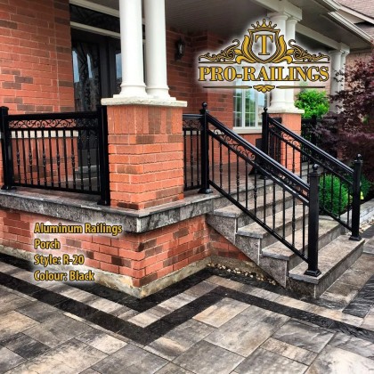 TorontoProRailings-AluminumRailings-R-20-Style-Black-porch