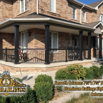 TorontoProRailings-Aluminum-Smooth-Columns-7_25x7_25-Square-Aluminum-Railings-Style-R-1-Colour-Black-Porch